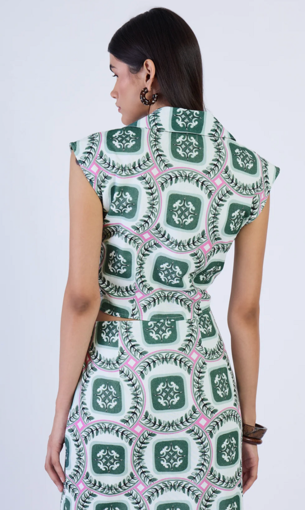 BEYOND BY VERA ALBA TOP PALERMO EMERALD