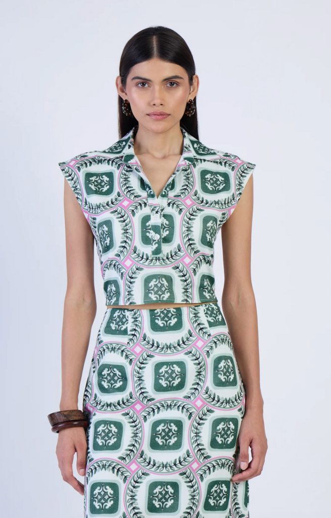 BEYOND BY VERA ALBA TOP PALERMO EMERALD