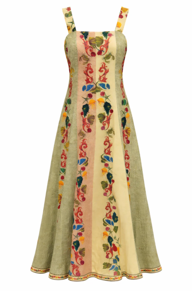 LOREN MULTI SHELL MIDI DRESS