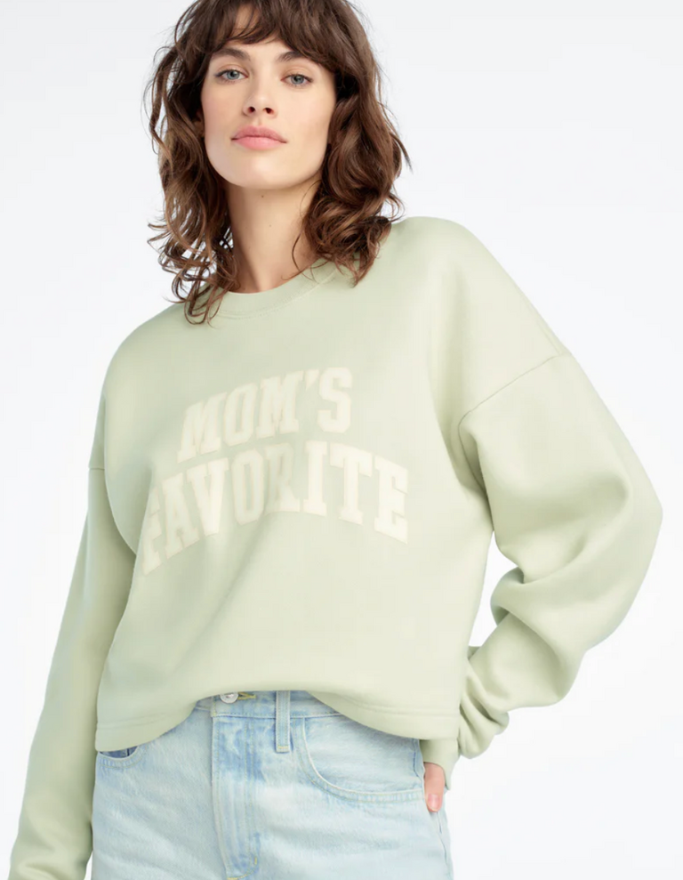 FAVORITE DAUGHTER THE CROPPED MOMS FAVORITE SWEATSHIRT