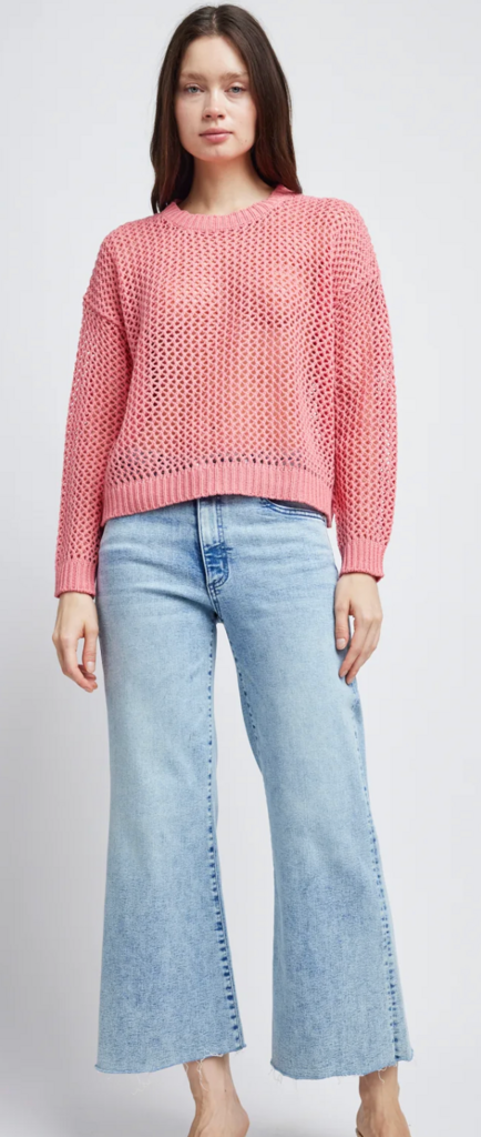 ALANNA L/S FISHNET SWEATER