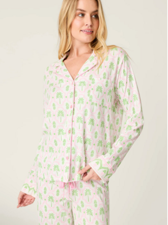 PJ SALVAGE PLAYFUL PRINTS ISLAND TIIME LONG SLEEVE TOP