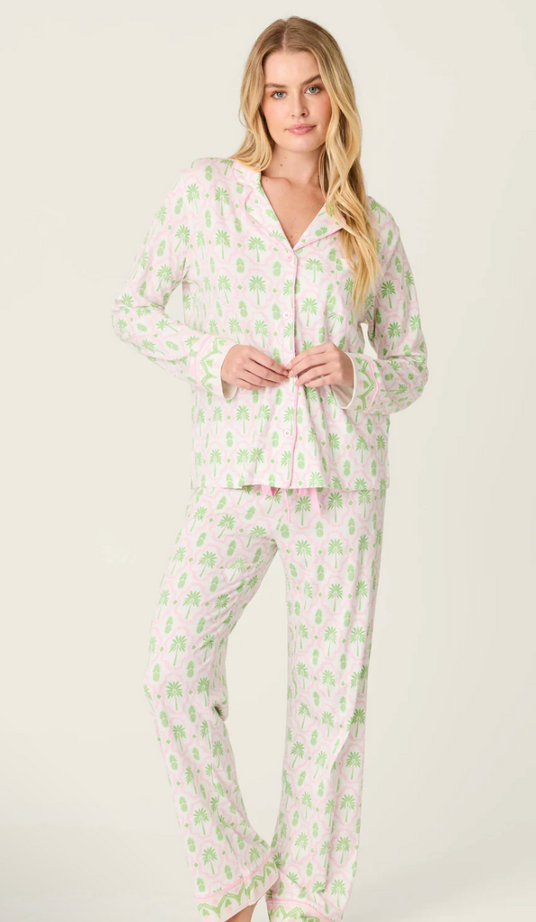 PJ SALVAGE PLAYFUL PRINTS ISLAND TIIME LONG SLEEVE TOP