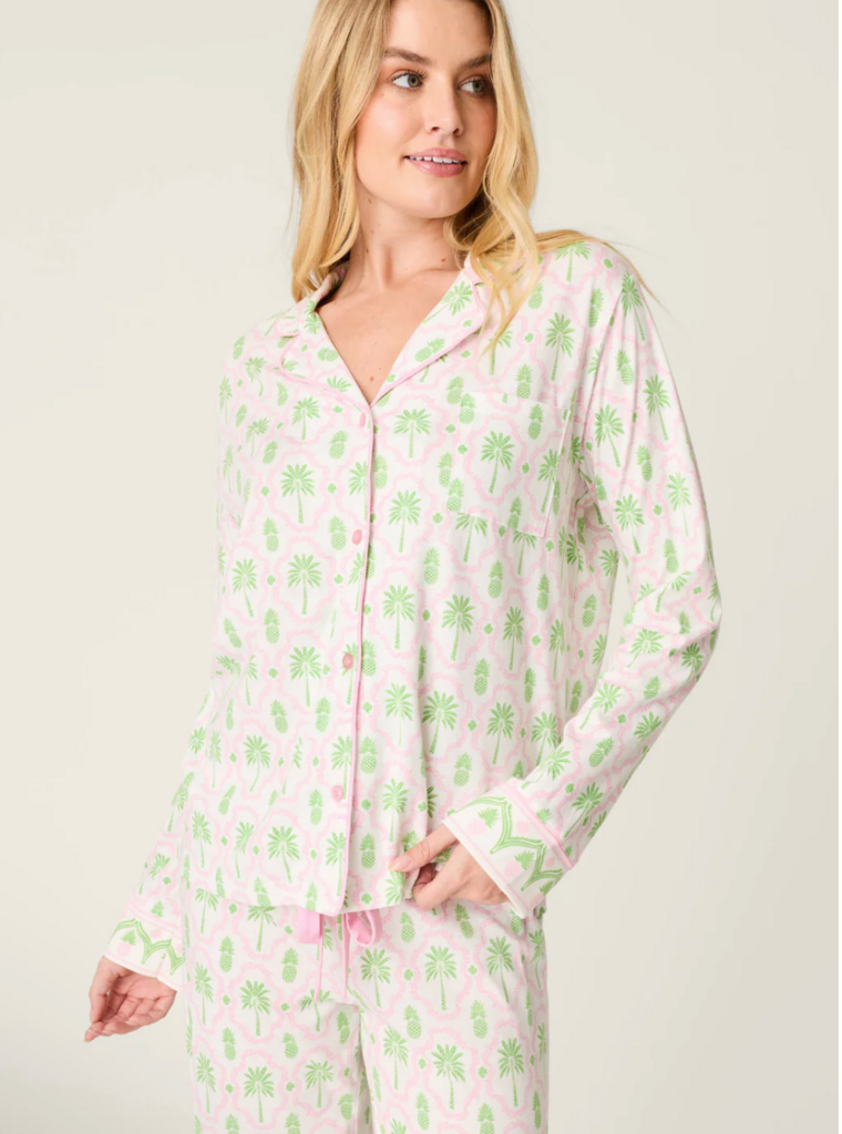 PJ SALVAGE PLAYFUL PRINTS ISLAND TIIME LONG SLEEVE TOP