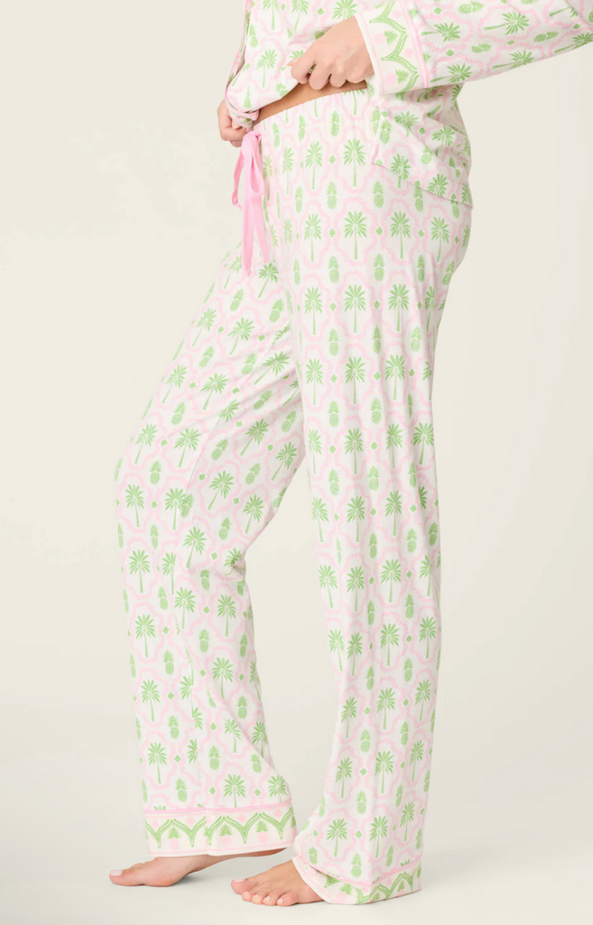 PJ SALVAGE PLAYFUL PRINTS ISLAND TIME OPEN LEG PJ PANTS