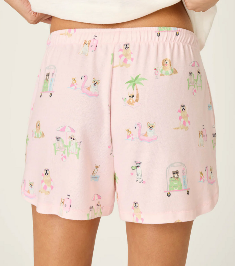 PJ SALVAGE PUPCATION PALMS SUNNIES & SUNSHINE PJ SHORTS