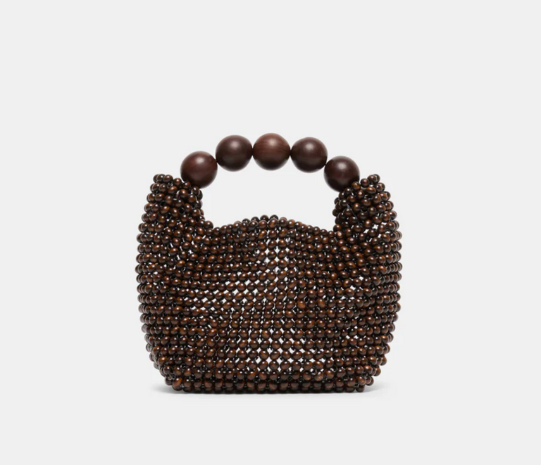 DOLCE VITA CLOVER  WOOD BEADED HANDBAG