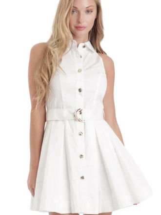 KARINA GRIMALDI KAIA SOLID MINI DRESS