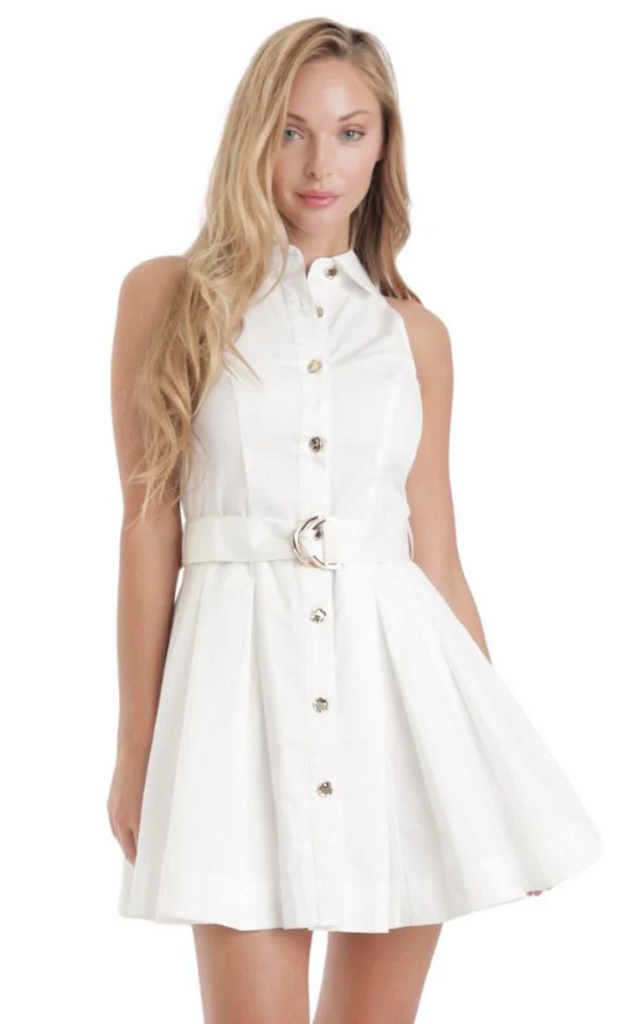 KARINA GRIMALDI KAIA SOLID MINI DRESS