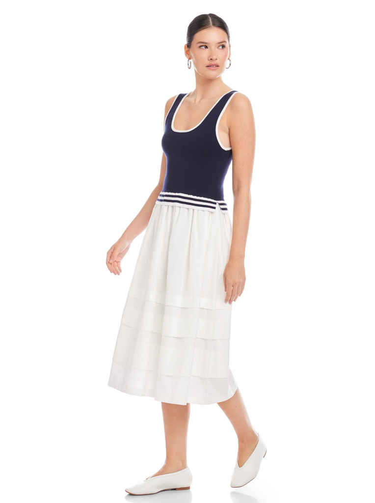 FIFTEEN TWENTY THEA CONTRAST MIDI DRESS