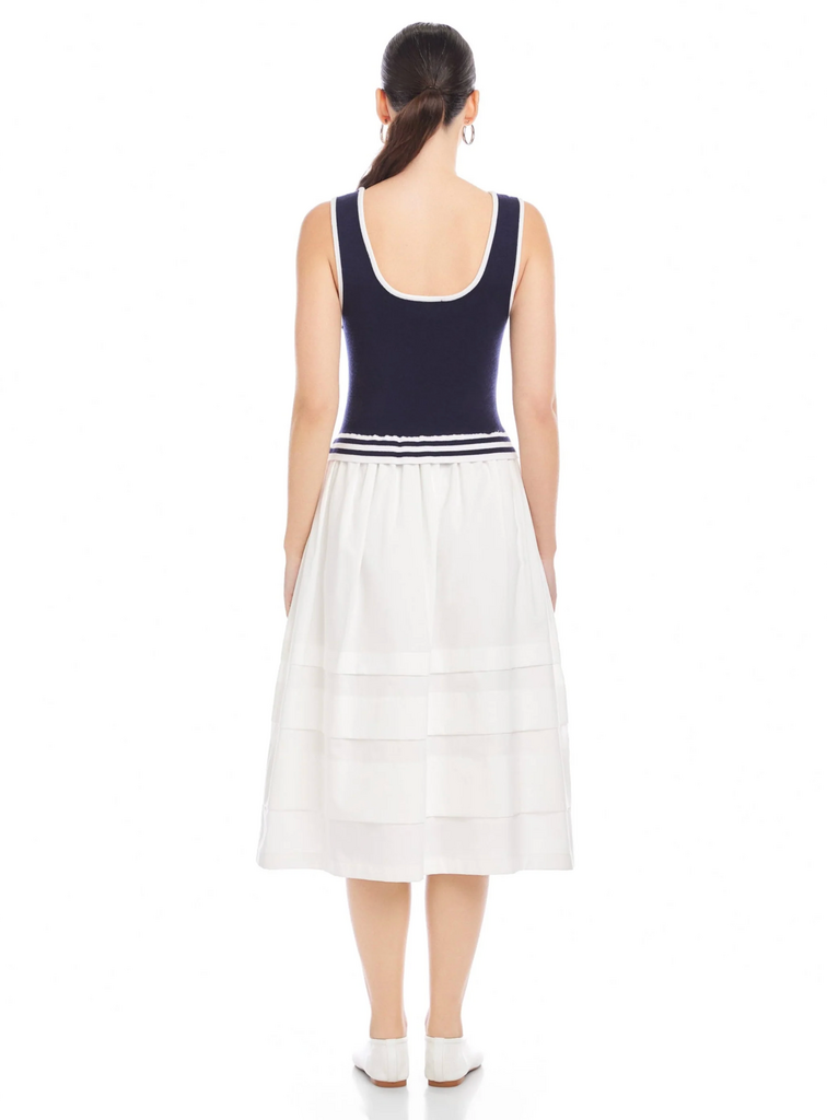 FIFTEEN TWENTY THEA CONTRAST MIDI DRESS