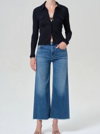 CITIZENS OF HUMANITY LYRA WIDE LEG CROP RAW HEM