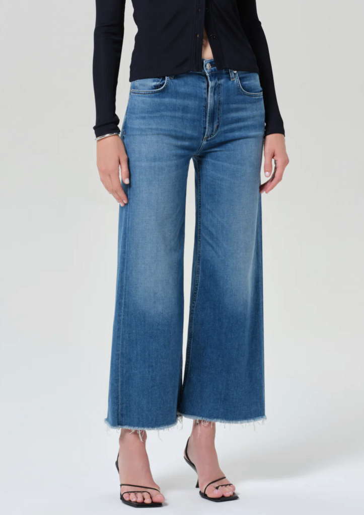CITIZENS OF HUMANITY LYRA WIDE LEG CROP RAW HEM