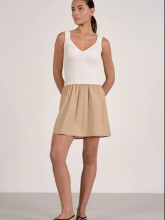 MIXED MEDIA MINI DRESS