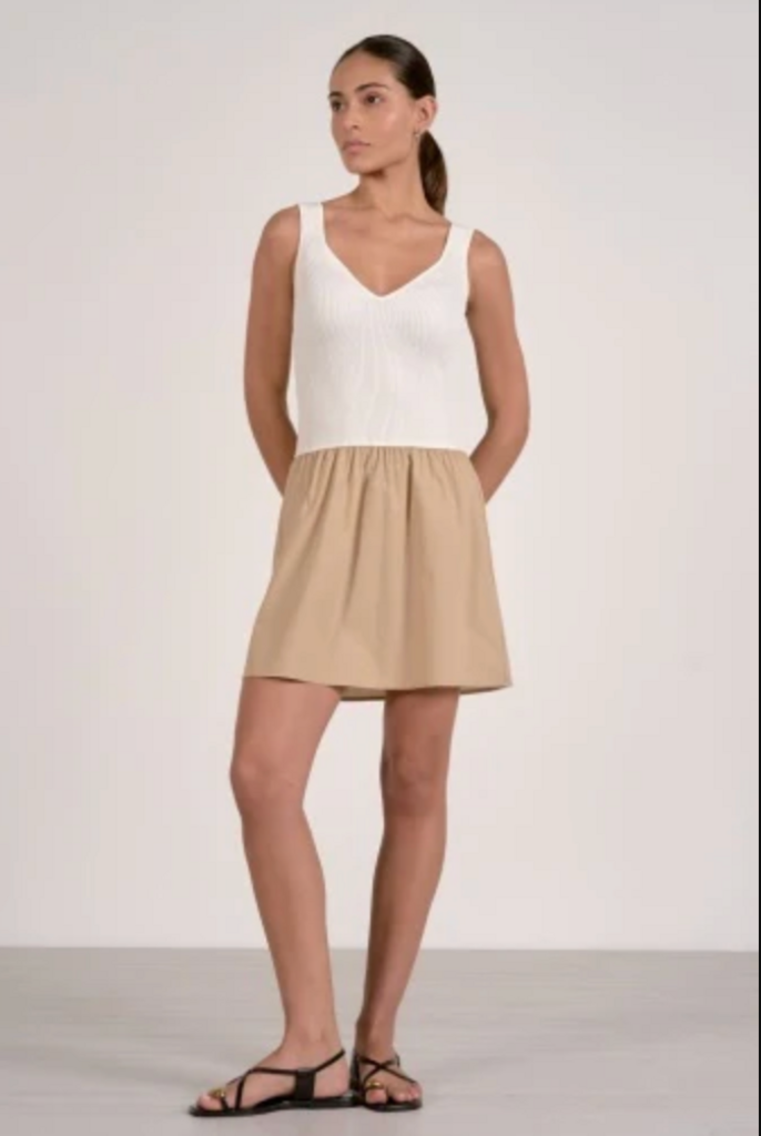 MIXED MEDIA MINI DRESS