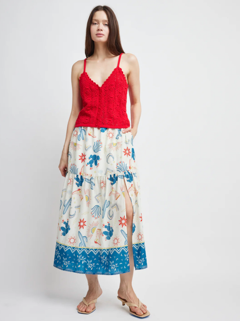 RAIN FRONT SLIT SKIRT