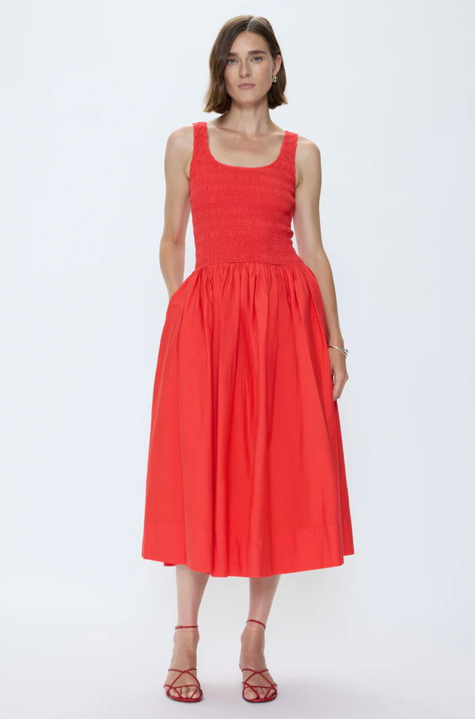 PISTOLA ALESSIA SMOCKED DROP WAIST DRESS