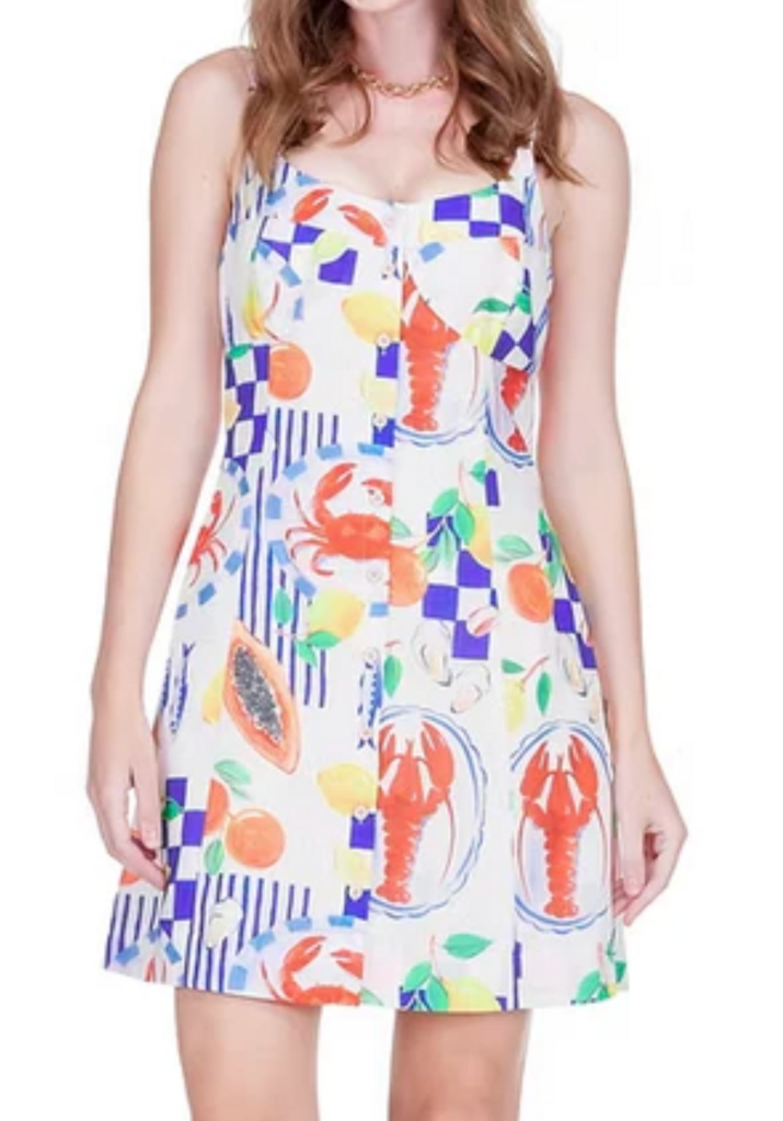 BUSTIER TIE BACK DRESS