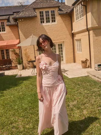 Lucy Paris HARLOWE RUCHED MIDI DRESS