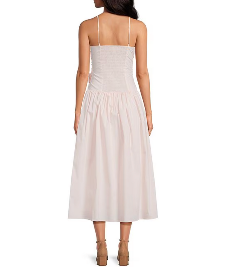 Lucy Paris HARLOWE RUCHED MIDI DRESS