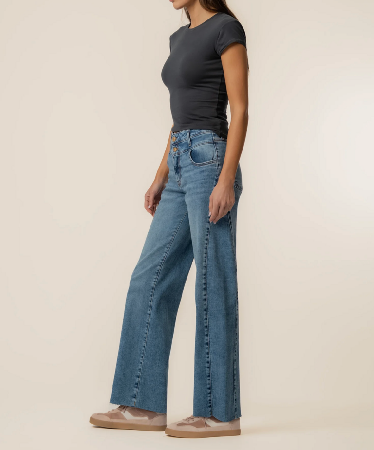 KUT CHARLOTTE HIGH RISE WIDE LEG