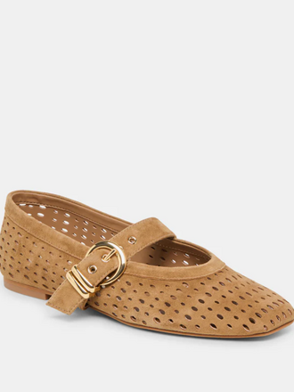 DOLCE VITA MIKEL PERFORATED SUEDE BALLET FLAT