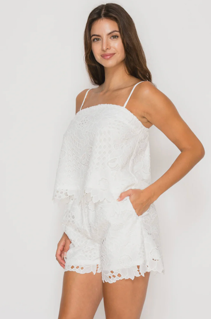 MEET ME IN SANTORINI FLORAL LACE SET