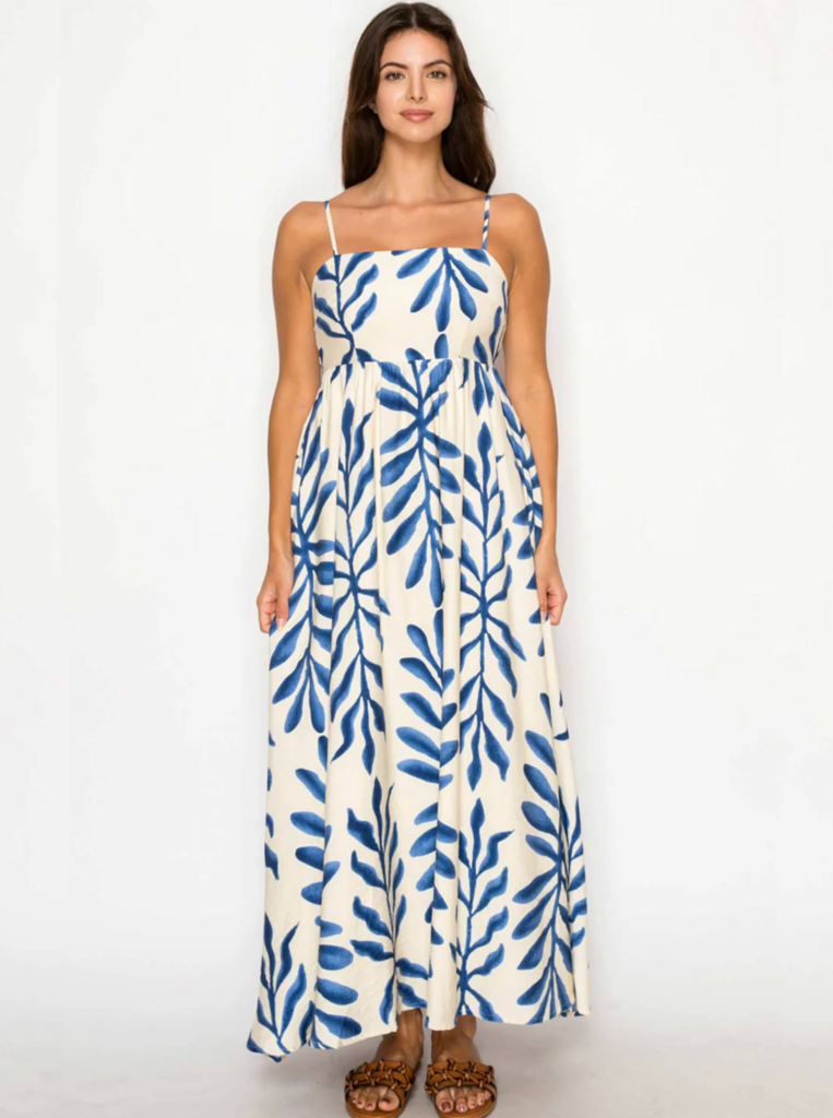 MEET ME IN SANTORINI AEGEAN FERN MAXI DRESS