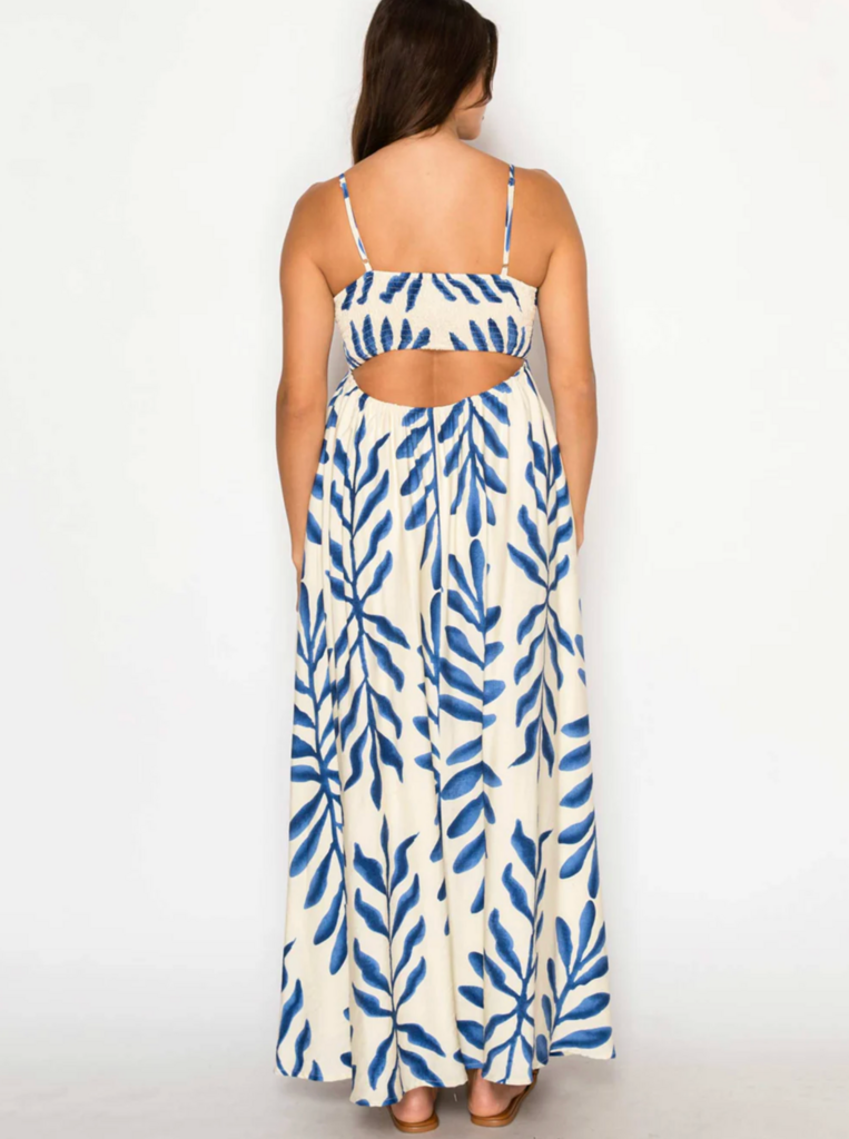 MEET ME IN SANTORINI AEGEAN FERN MAXI DRESS