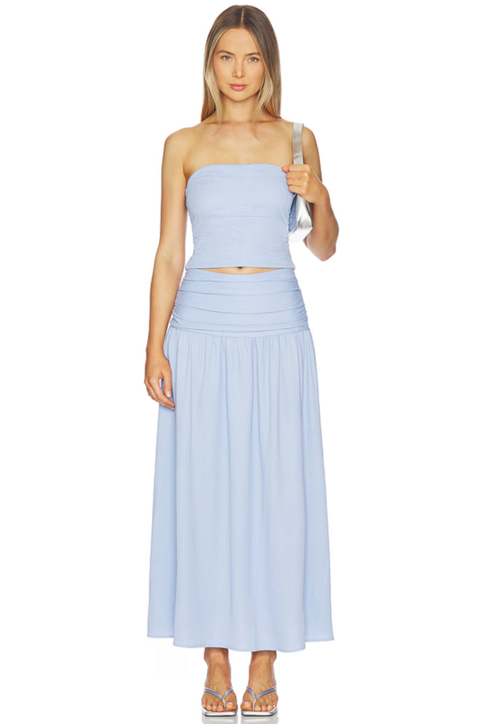 MINKPINK LUNA YOKE DETAIL MAXI SKIRT