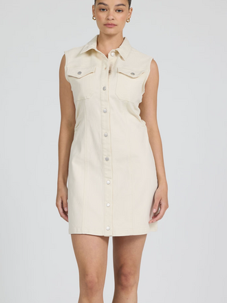 DEAR JOHN SAIRA COLLARED DENIM DRESS