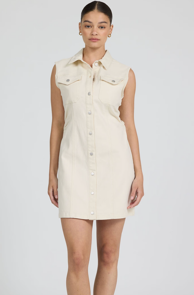 DEAR JOHN SAIRA COLLARED DENIM DRESS