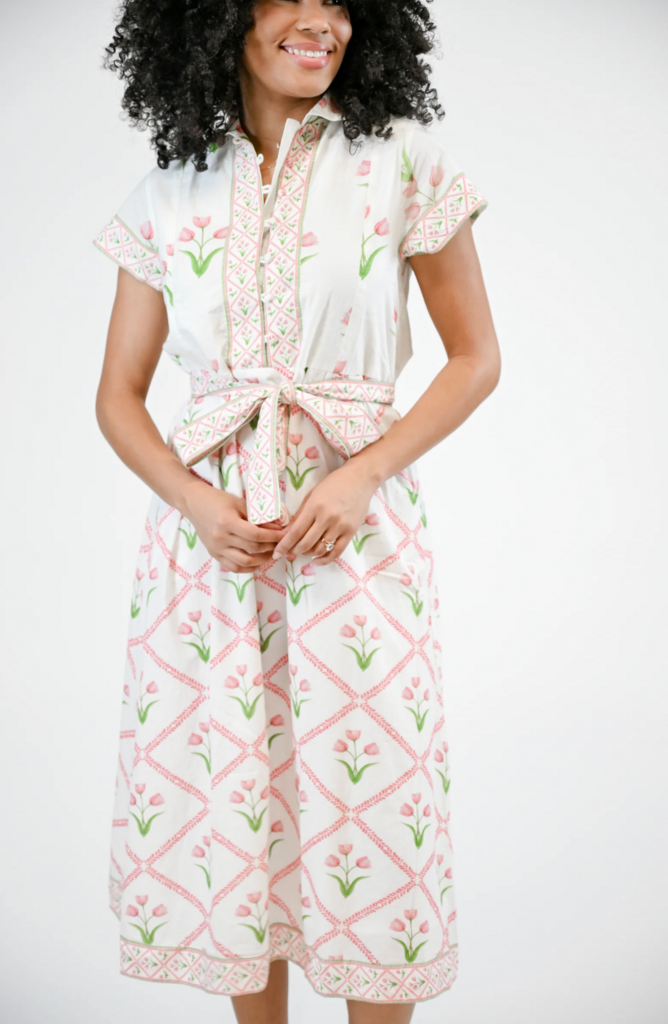 VICTORIA DUNN FOLLY MAXI SS DRESS