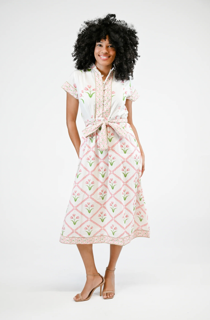 VICTORIA DUNN FOLLY MAXI SS DRESS