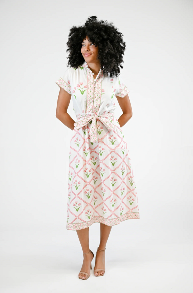 VICTORIA DUNN FOLLY MAXI SS DRESS