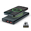 PowerPeak PowerPeak 10,000 mAh 2-in-1 Portable Fast Charge Wireless Charger - Black