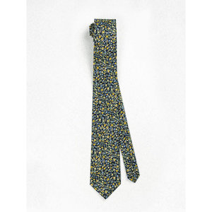 Beaux Buttercup Blue Floral Skinny Necktie