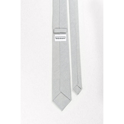 Beaux Dove Grey Linen Skinny Necktie
