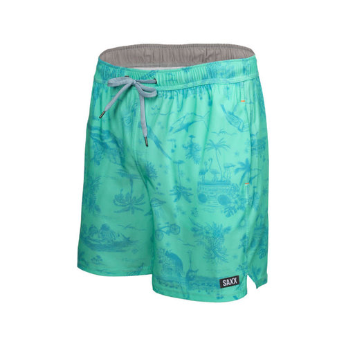 SAXX Oh Buoy Swim Shorts 7" - Fiji Astro Surf & Turf SAXX Oh Buoy Swim Shorts 7" - Fiji Astro Surf & Turf