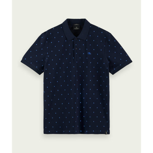 Scotch & Soda Printed Organic Cotton Pique Polo Scotch & Soda Printed Organic Cotton Pique Polo