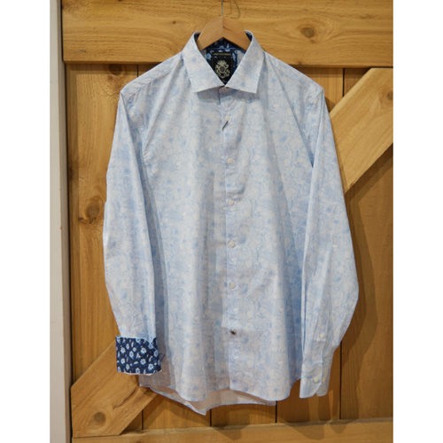English Laundry Blue Garden L/S Dress Shirt English Laundry Blue Garden L/S Dress Shirt