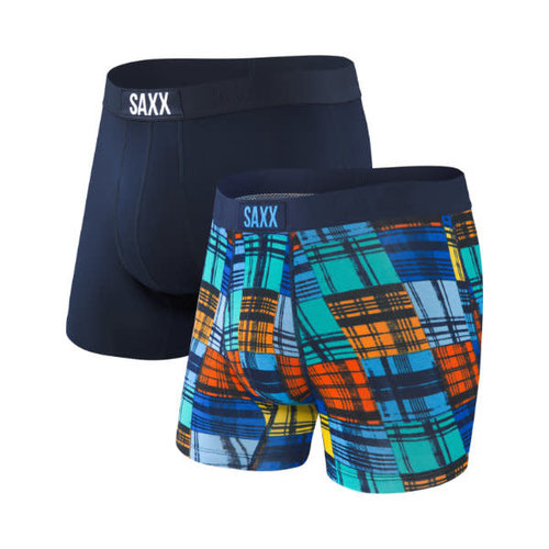 SAXX Vibe 2 Pack - Oceanside Plaid/Navy SAXX Vibe 2 Pack - Oceanside Plaid/Navy