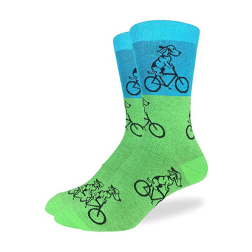 Good Luck Sock Dog Riding Bike Socks Good Luck Sock Dog Riding Bike Socks