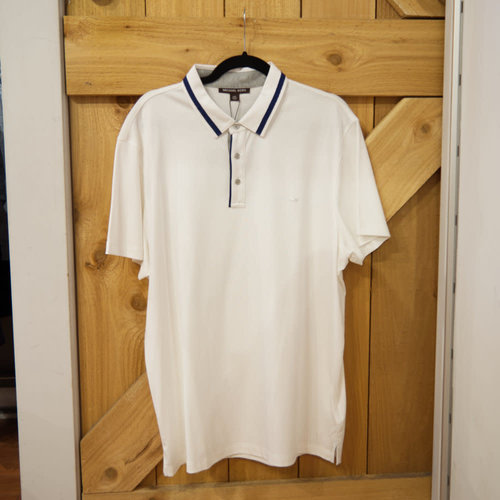 Michael Kors Striped Collar Knit Polo Michael Kors Striped Collar Knit Polo