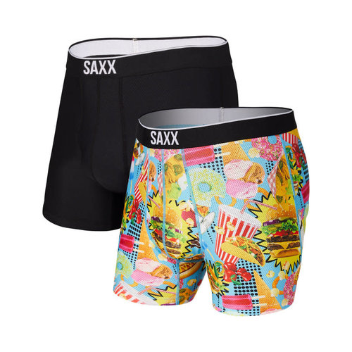 SAXX Volt 2 Pack - Junk Food Fight/Black SAXX Volt 2 Pack - Junk Food Fight/Black