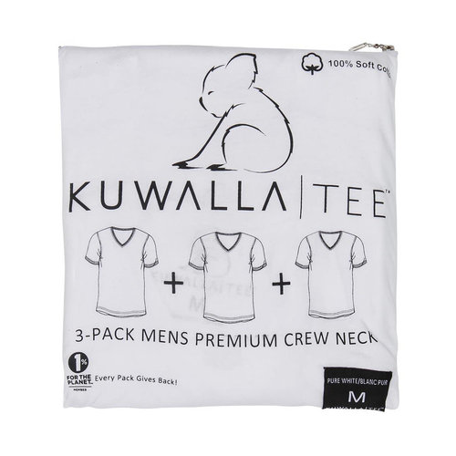 Kuwalla-tee V Neck 3 Pack - Pure White