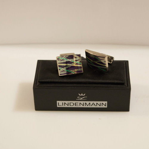 Lindenmann Patterned Square Cufflinks Lindenmann Patterned Square Cufflinks