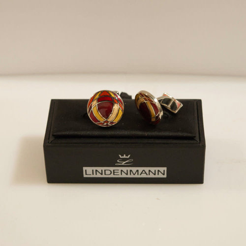 Lindenmann Patterned Circular Cufflinks Lindenmann Patterned Circular Cufflinks