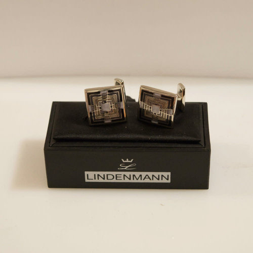 Lindenmann Patterned Square Cufflinks Lindenmann Patterned Square Cufflinks