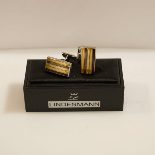 Lindenmann Striped Rectangle Cufflinks Lindenmann Striped Rectangle Cufflinks